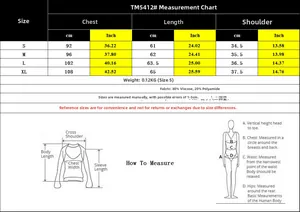 Size chart for women's V-neck floral shirt with measurements in cm and inches for S-XL