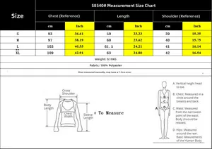 Guide des tailles pour chemisier sans manches à col en V avec mesures du S au XL en cm