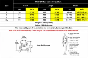 Detailed size chart for sexy deep V-neck backless dress with S to XL measurements