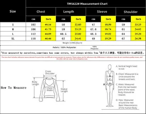 Size chart for casual color-block jacket in S to XL with dual cm and inch measurements