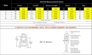 Detailed size guide table for floral bodysuit showing chest waist and hip measurements