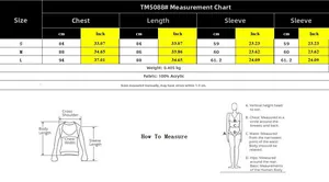 Size chart for V-neck puff sleeve knit dress with detailed S M L measurements and fabric info