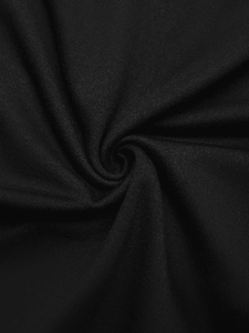 Close-up detail of premium black knitted fabric texture with fine elastic weave