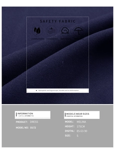 Detail view of navy blue twill fabric texture for autumn long sleeve shirt dress