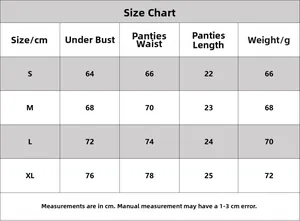 Tableau des tailles détaillé pour ensemble soutien-gorge brodé avec mesures de taille
