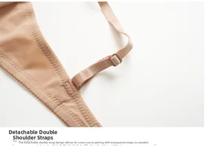 Dettaglio spalline del reggiseno nude rimovibili e regolabili per abiti da sposa