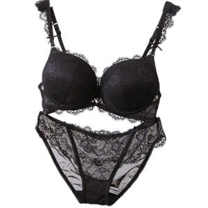 Women Sexy Lace Push Up Bra Set Floral Embroidery Padded Underwire Lingerie Set Luxury Top And Bottom Underwear For Women