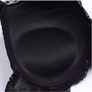 Lace push-up bra featuring thick padded inner cups for a lifted and comfortable fit