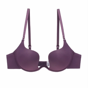Nahtloser tiefer U-Push-up-BH in Lila, ideal für tief ausgeschnittene Brautabendkleider