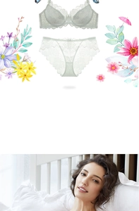 Detailed view of white floral lace lingerie set featuring underwire bra and matching panties