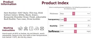 Tableau des tailles et spécifications pour ensemble lingerie avec guide de lavage détaillé