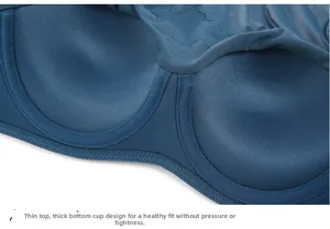 Détail macro des bonnets de soutien-gorge push-up sans couture avec rembourrage
