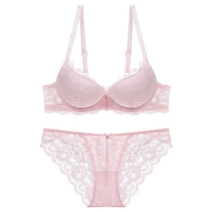 Lingerie Sexy en Dentelle pour Femmes Top And Bottom Broderie Florale Luxueuse Soutien-Gorge Push Up Avec Armatures Et Culotte Ensemble de Lingerie