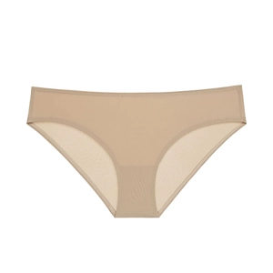Close-up of seamless nude bikini underwear showing elastic waistband and smooth fabric