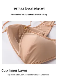 Macro detail of seamless wire-free bra cup featuring breathable nylon mesh fabric