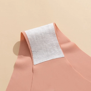 String sans couture en soie glacée pour femmes avec gousset en coton respirant rose