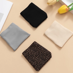 Seamless low-waisted thong set in black, grey, nude, and leopard print with ice silk fabric