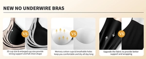 Detail view of breathable memory foam pads and 3D cup support for wire-free bras
