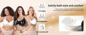 Detail showing memory foam padding for anti-sagging and push-up effect on smooth bras