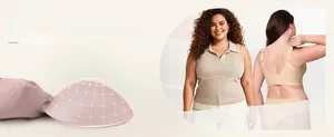 Detail view of 3D full coverage molded cups with 1.2-inch thickness for support