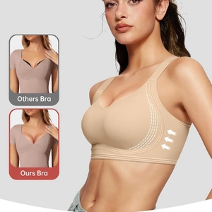 Seamless push up bra for women showing superior lift and side support vs other bras