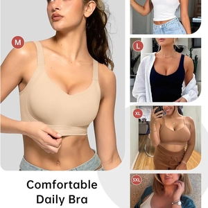Women's seamless push up bra without underwire, offering full coverage in multiple colors