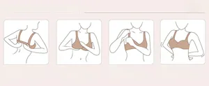 Detailed four-step guide for wearing seamless push-up bra for perfect fit and support