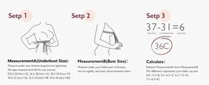 Guida alle taglie dettagliata e passi di misurazione per reggiseni allattamento 32-40 B-E