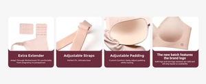 Dettagli del reggiseno premaman con estensioni, spalline e imbottitura regolabile