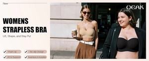Détail de soutiens-gorge bustiers push-up beige et noir, antidérapants et invisibles sans couture