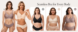 Seamless Bra for Every Body shown on diverse models in various skin tones and sizes