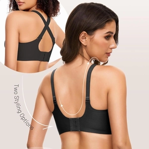 Seamless Deep V wireless bra for women with convertible straps for two styling options