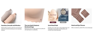Detail view of seamless wireless nursing bra features including semi-fixed pads and hook closure