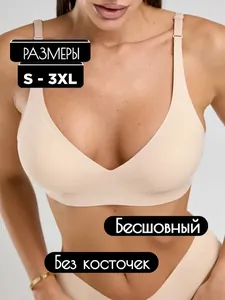 Détail d'un soutien-gorge nude sans couture et sans armature avec bretelles fines
