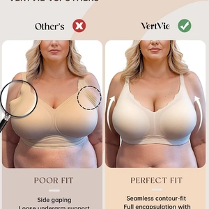 Seamless full coverage nude bra with side support and perfect fit contour design