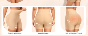 Short gainant sans couture avec taille haute pour contrôle du ventre et lifting fessier
