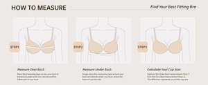Guide des tailles de soutien-gorge sans armature expliquant comment mesurer le buste