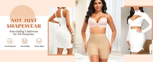 Short gainant invisible chair avec effet push-up, parfait sous une robe blanche serrée