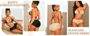 Culotte rembourrée sans couture pour femmes avec effet galbant sous les robes