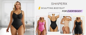 Détails de bodys sculptants sans couture avec col en V et bretelles réglables
