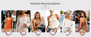 White strapless tube top bra with detachable straps shown with multiple wearing options