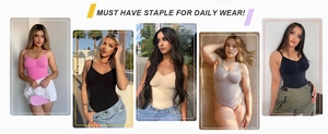 Bodys sculptants sans couture en plusieurs coloris portés par des modèles pour un style quotidien