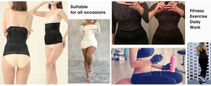 3-in-1 postpartum belly wrap for daily fitness and c-section recovery with adjustable velcro