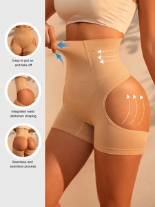 Vista dettagliata della guaina a vita alta con design glutei scoperti e contenitiva