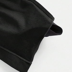 Black seamless strapless tube top for girls with elastic band and premium fabric texture