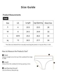 Size guide table for seamless high waist fitness shorts with detailed measurements
