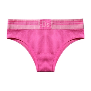 Women's seamless rose pink sports panties with ribbed waistband and Ds logo