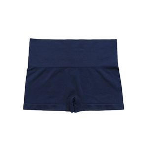 Women's seamless high-waisted shaping shorts in dark blue with firm tummy control