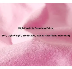 Close-up of pink high-elasticity seamless fabric showing breathable knitted texture