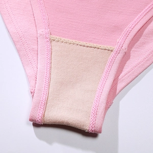 3-pack seamless pink heart pattern panties with breathable cotton lining details